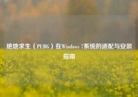绝地求生（PUBG）在Windows 7系统的适配与安装指南