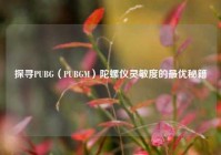 探寻PUBG（PUBGM）陀螺仪灵敏度的更优秘籍