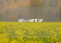端游PUBG的有趣动作