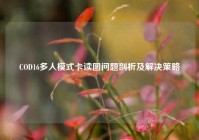 COD16多人模式卡读图问题剖析及解决策略