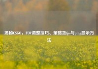 揭秘CSGO，FOV调整技巧、策略及fps与ping显示 *** 