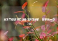 王者荣耀远程英雄排行深度解析，哪家强一目了然