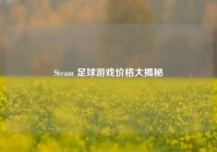 Steam 足球游戏价格大揭秘