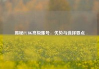 揭秘PUBG高级账号，优势与选择要点