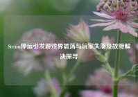 Steam停运引发游戏界震荡与玩家失落及故障解决探寻