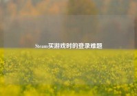 Steam买游戏时的登录难题