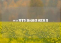 PUBG高手制胜的按键设置秘籍
