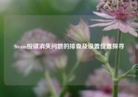Steam按键消失问题的排查及设置位置探寻