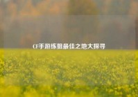 CF手游练狙更佳之地大探寻