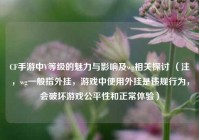 CF手游中V等级的魅力与影响及wg相关探讨 （注，wg一般指外挂，游戏中使用外挂是违规行为，会破坏游戏公平性和正常体验）