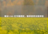 解决 CSGO 无字幕困扰，畅享游戏全新体验