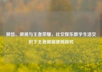微信、微视与王者荣耀，社交娱乐数字生活交织下王者微视使用探究