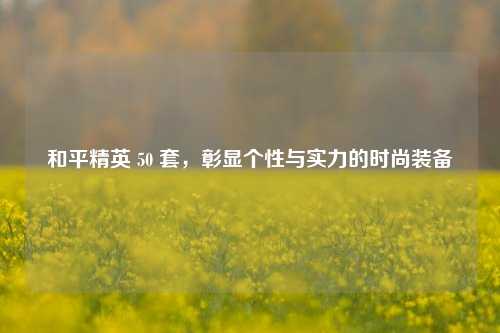 和平精英 50 套,彰显个性与实力的时尚装备