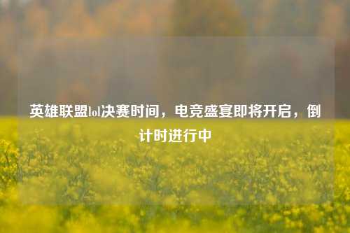 英雄联盟lol决赛时间,电竞盛宴即将开启,倒计时进行中