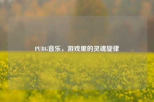PUBG音乐,游戏里的灵魂旋律