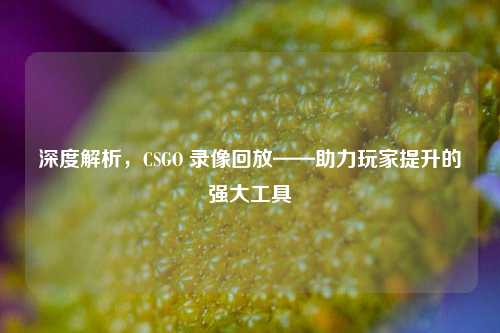 深度解析,CSGO 录像回放——助力玩家提升的强大工具