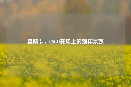 奥斯卡,CSGO赛场上的别样景致