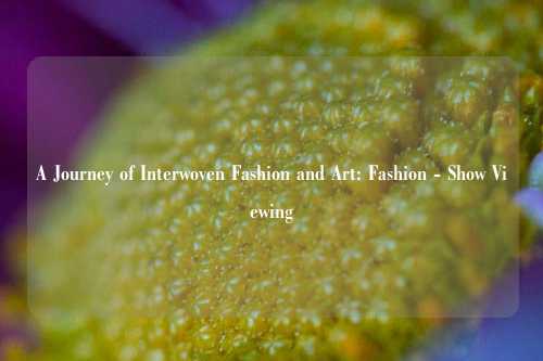 A Journey of Interwoven Fashion and Art: Fashion - Show Viewing