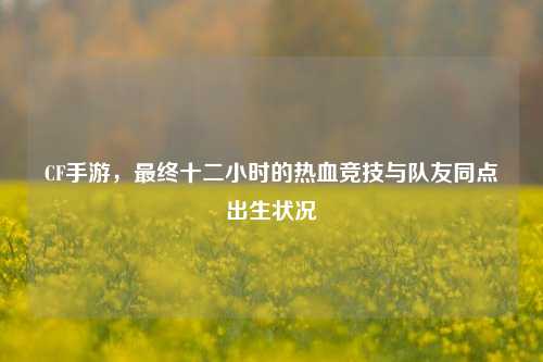 CF手游,最终十二小时的热血竞技与队友同点出生状况