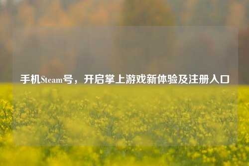 手机Steam号,开启掌上游戏新体验及注册入口