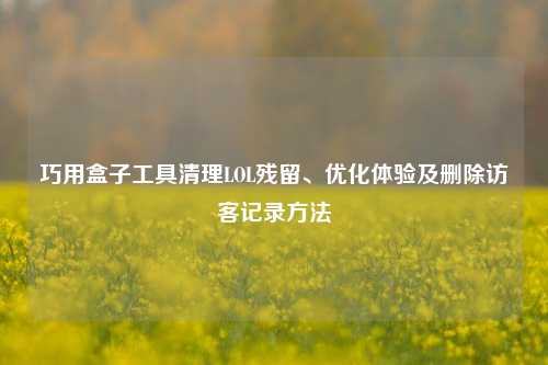 巧用盒子工具清理LOL残留、优化体验及删除访客记录 ***